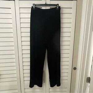 Ann Taylor Black Velvet Pull-On Pants Size M Made in USA Stretch